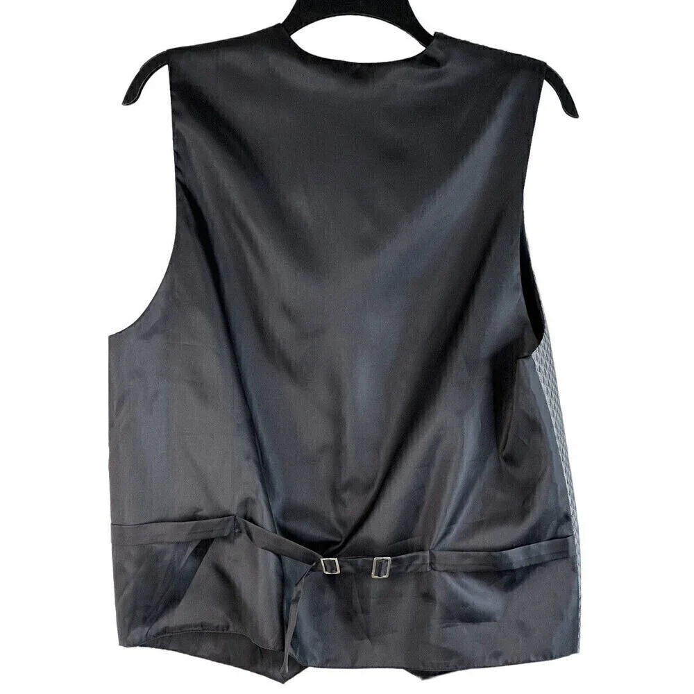Umo Lorenzo Formal Wear Vest Silver Gray Black Size Small New without Tags